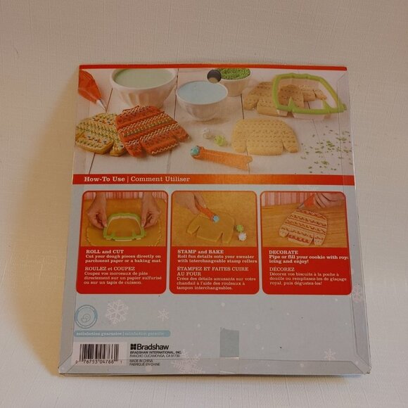 LARGE UGLY SWEATER Cookie Cutter and Stamp Roller SET BNIP - Picture 3 of 3